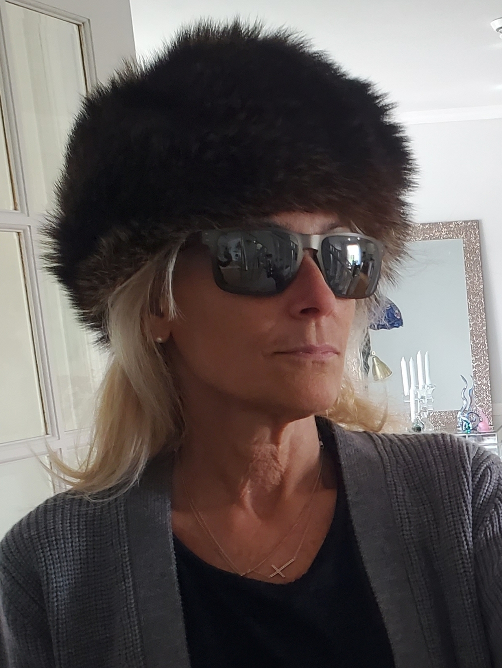 Vintage LUNA Raccoon Berret Fur Hat